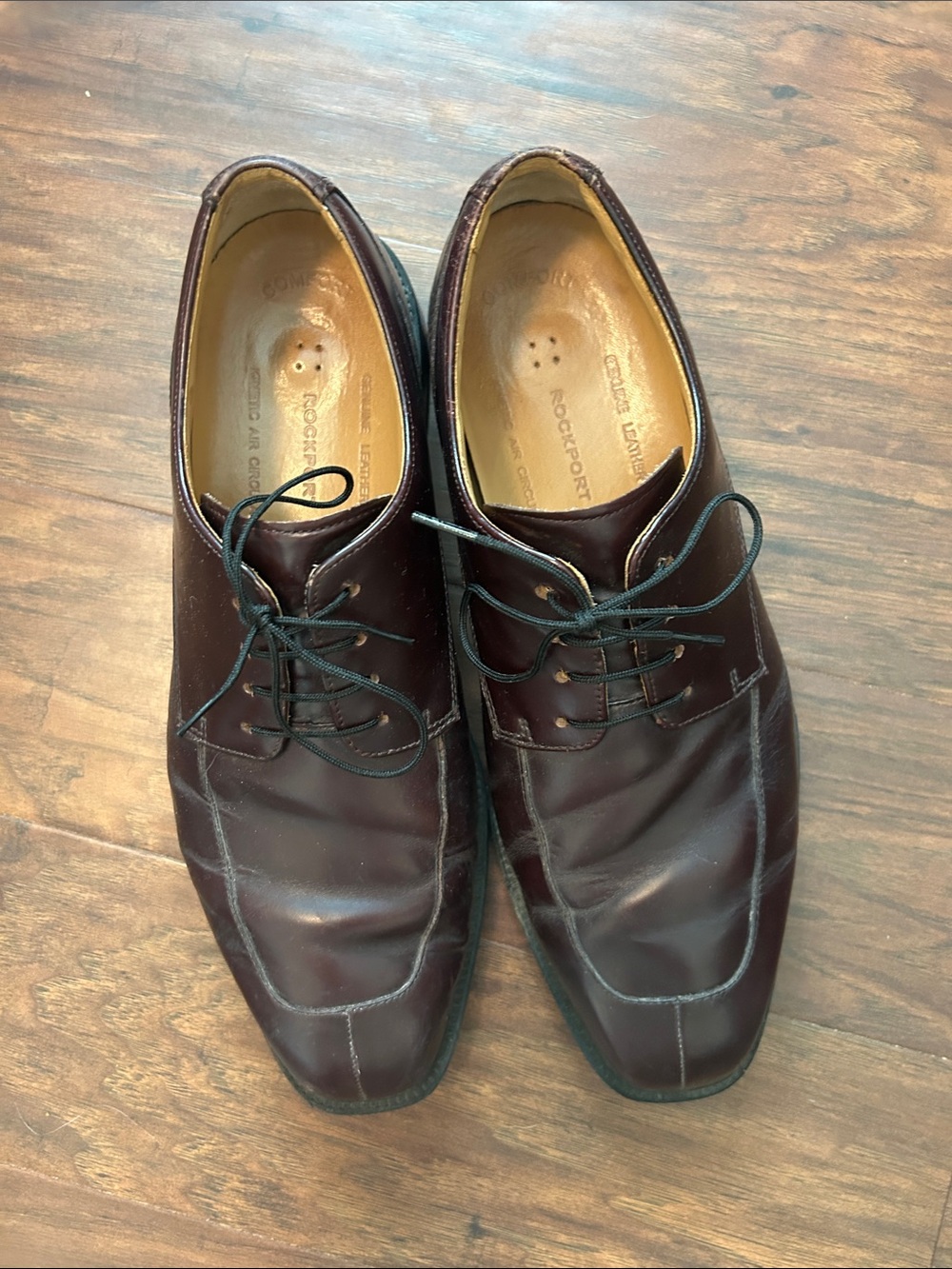 Men's Rockport Burgundy Leather Dress Shoes 9.5